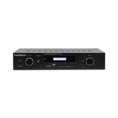 Madison MAD-1400 BT, 2 x 140 W RMS, fekete, HiFi sztereóerősítő, bluetooth, USB, SD, MP3, AUX, FM