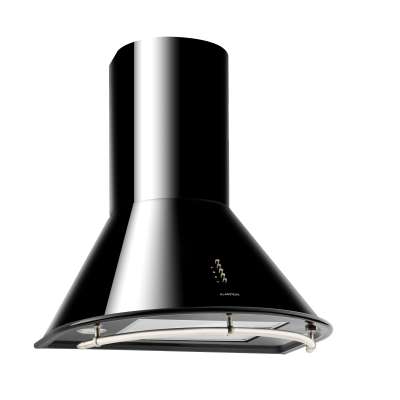 Klarstein Lumio Neo, retró kéményes páraelszívó, 60 cm, 610 m³/ó, nemesacél, fekete