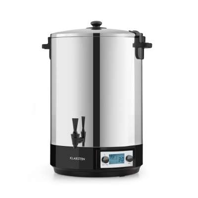 Klarstein KonfiStar 40, befőzőautomata, italadagoló, 40 l, 2500 W, 100 °C, 180 perc, digitális