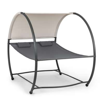 Blumfeldt Umbria, dupla függőágy, különálló, acélkeret, párna, tető, szürke