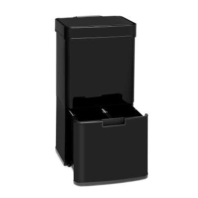 Klarstein Touchless Black Stainless Steel, szemetesláda, érzékelő, 72 l, fekete