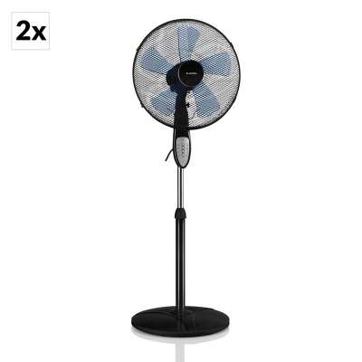 Klarstein Summerjam, 2 x állványos ventilátor, két ventilátor, 50 W, 3 fokozat, fekete