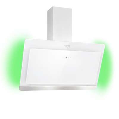 Klarstein Aurora Eco 90, páraelszívó, 550 m³/ó, 90 cm, kéményes páraelszívó, háttérvilágítás, A+