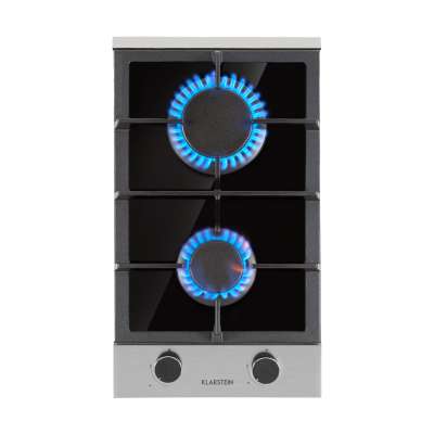 Klarstein Alchemist Domino, gázfőzőlap, 2 alumínium égő, üvegkerámia