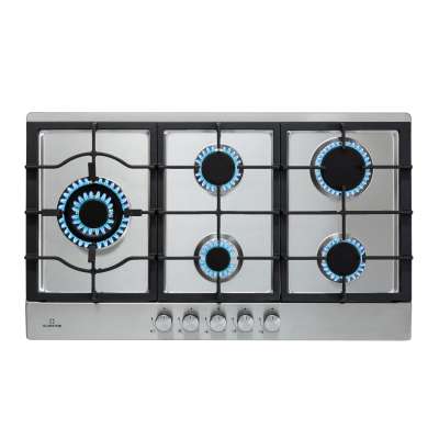 Klarstein Ignito Chef Edition, 5 zóna, gáz főzőlap, 5 égő, Sabaf égők, üvegkerámia felület