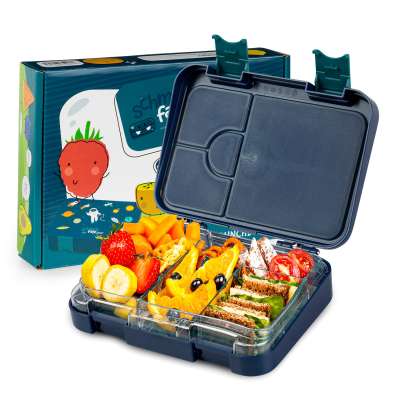 Klarstein Schmatzfatz junior tízórais doboz, 6 rekesz, 21,3 x 15 x 4,5 cm, BPA mentes