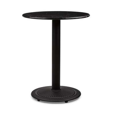 Blumfeldt Patras Pearl, bisztró asztal, szecessziós stílus, márvány, Ø 60 cm, 75 cm magas, öntöttvas