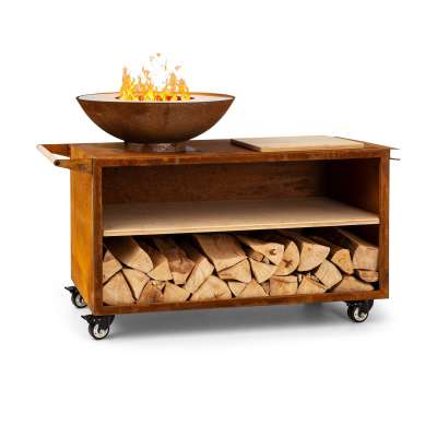 Blumfeldt Savage 2.0 Wide, tűzrakóhely grillel, bambusz vágódeszka, védőfedél