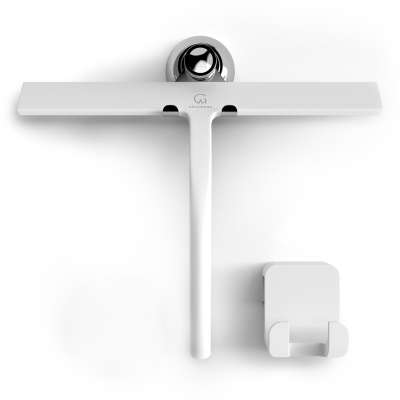 Gütewerk by blumfeldt Blaze, zuhanyzósarok törlő, 28 cm, szilikon borítás, rozsdamentes acél mag, modern design