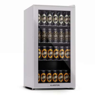 Klarstein Beersafe 74 Slim, hűtőszekrény, 74 liter, 3 polc, panorámás üvegajtó