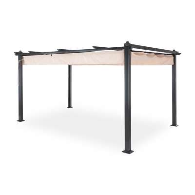 Blumfeldt Pantheon, pergola, 3 x 4 m, árnyékoló, alumínium, poliészter