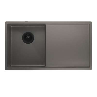 Klarstein TitanSteel konyhai mosogató lefolyóval, 79 x 44 cm, rozsdamentes acél, karcálló, hőálló