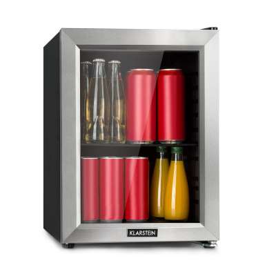 Klarstein Harlem, italhűtő, E energiahatékonysági osztály, fémrács, üvegajtó