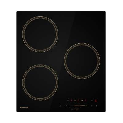 Klarstein Victoria indukciós főzőlap, 45 cm, 6 600 W, 3 főzőzóna, csúszka vezérlés, boost