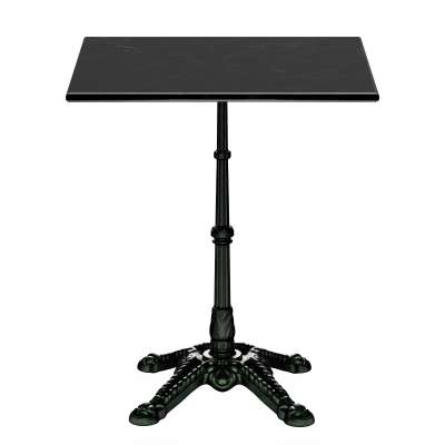 Blumfeldt Patras, bisztró asztal, márvány asztallap, 60 x 60 cm, öntöttvas lábazat