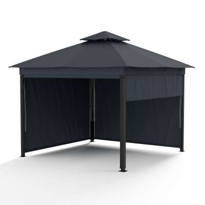 Blumfeldt Grandezza Cortina kerti pavilon 3x3 m, időjárásálló, porfestett, oldalsó redőnyök