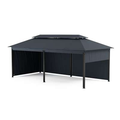 Blumfeldt Grandezza Cortina kerti pavilon 3x6 m, időjárásálló, porfestett, oldalsó redőnyök