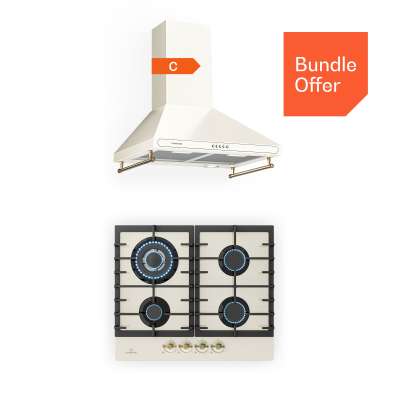 Klarstein Victoria 60 Duo Gázkészlet, Gázfőzőlap, Páraelszívó