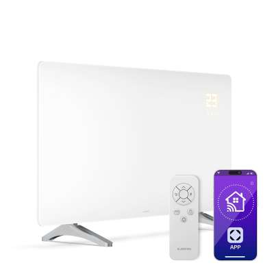 Klarstein Wonderglass infravörös panel | 720 W | 8 - 15 m² | Modern üveg design | 120 cm x 68 cm