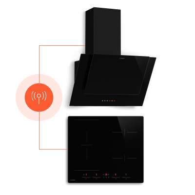 NA HaloSync indukciós főzőlap páraelszívóval | 4 főzőzóna | 8400 W | 632 m³/h | 60 cm