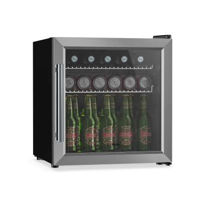 Klarstein Beersafe italhűtő üvegajtóval | 44 x 48 cm | LED-es belső világítás | Ezüst