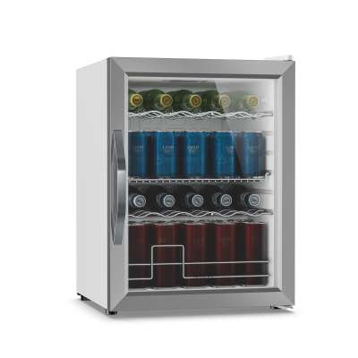 Klarstein Beersafe italhűtő üvegajtóval | 64 x 48 cm | 60 liter | 85 W | Ezüst/Fehér
