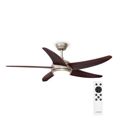 Klarstein Bolero mennyezeti ventilátor világítással | 132 cm | 35 W | Csendes működés | Fa
