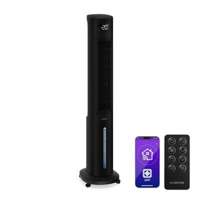 Klarstein Polar intelligens léghűtő vízhűtéssel | 300 m³/h | 5 l | 30 m² | 3 üzemmód | 75 W