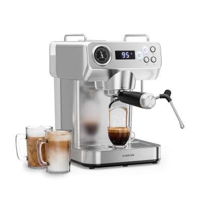 Klarstein Libeica Evo eszpresszógép | 1360 W | 20 bar | 1,3 l | Tejhabosítóval