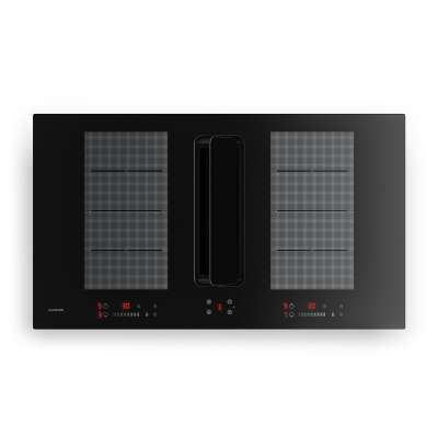 Klarstein ChefFusion indukciós főzőlap elszívóval | 4 főzőzóna | 7200 W | 504,3 m³/h | 90 cm