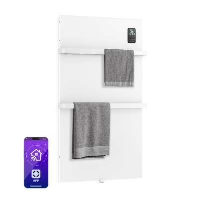 Klarstein BathRadiant Smart infravörös panel | 600 W | 10 m² | Érintőképernyős vezérlés és hangvezérlés 