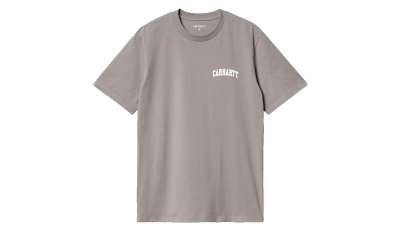 Carhartt WIP S/S University Script T-Shirt Misty Grey
