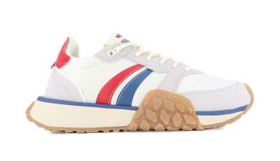 Palladium Troop Runner Flame White Chili Blue M