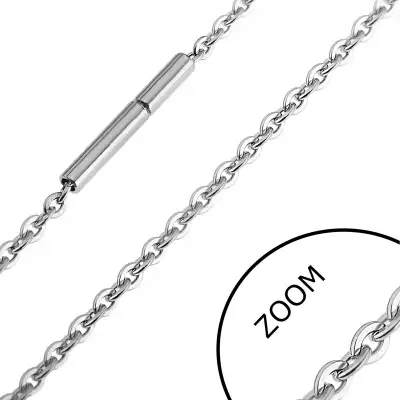 Nyaklánc acélból - lapos ovális láncszemek, 2,2 mm