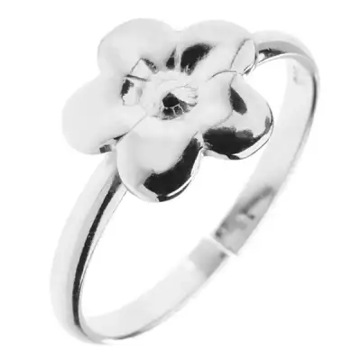 Gyűrű 925 ezüstből - gravírozott virág, állítható méret