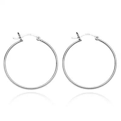 Karika fülbevaló 925 ezüstből - egyszerű dizájn, 20 mm