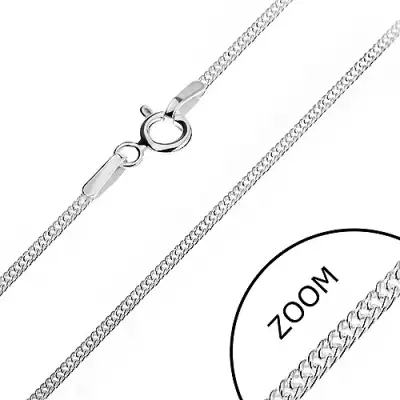 Nyaklánc ezüstből - sűrűn kapcsolt láncszemek, 1,4 mm