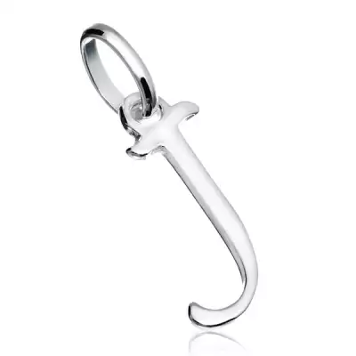 Sterling ezüst medál - sima fényes J betű