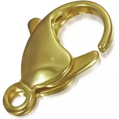 Delfinkapocs arany színben, 12 mm