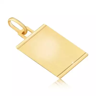 Medál aranyból - matt tábla fényes vízszintes bevágásokkal