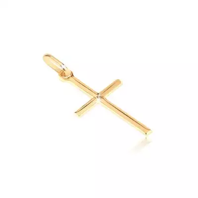 Arany medál - kis fényes kereszt X gravírozással