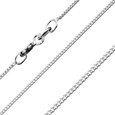 Nyaklánc csavart kerek szemekből, 925 ezüst, szélessége 0,8 mm, hossza 460 mm