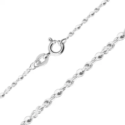 Nyaklánc 925 ezüstből - hullámos részek spirálban, 1,5 mm