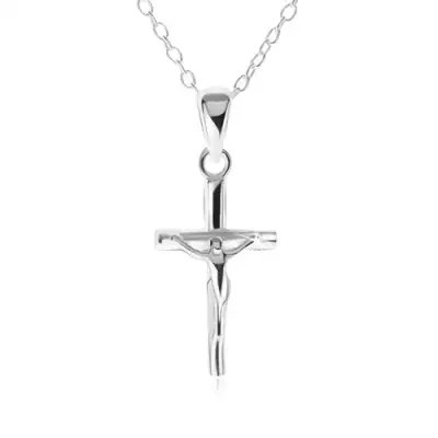 Lánc és medál, Jézus a kereszten - nyaklánc 925 ezüstből