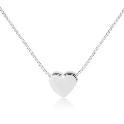 925 ezüst nyakék, kicsi fényes szív