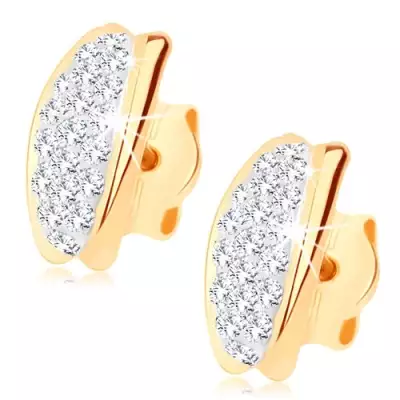 9 karátos arany fülbevaló Swarovski kristályokkal