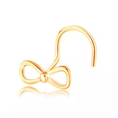 14K arany orr piercing - masni apró golyóval középen