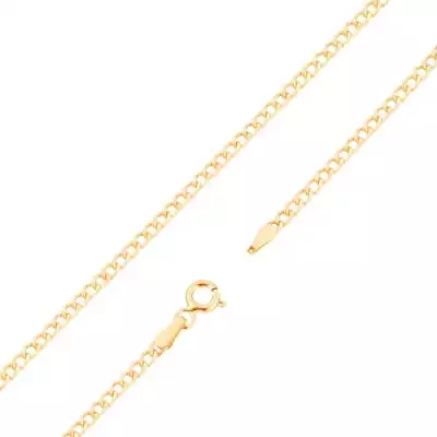 Lánc 14K sárga aranyból - lapos ellipszis szemek, 500 mm