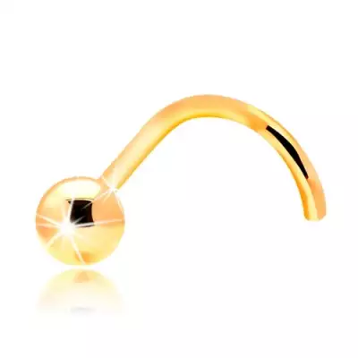 14K arany orrpiercing - fényes sima golyó