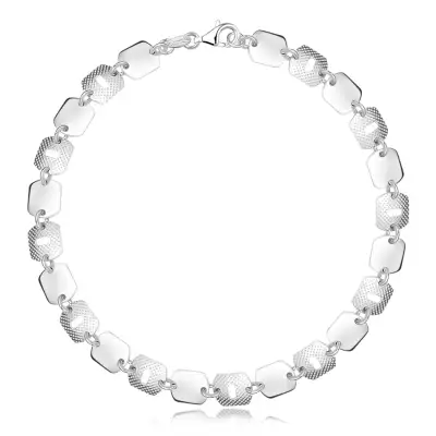 Karkötő 925 - ös ezüstből - sima és rácsos négyzetek